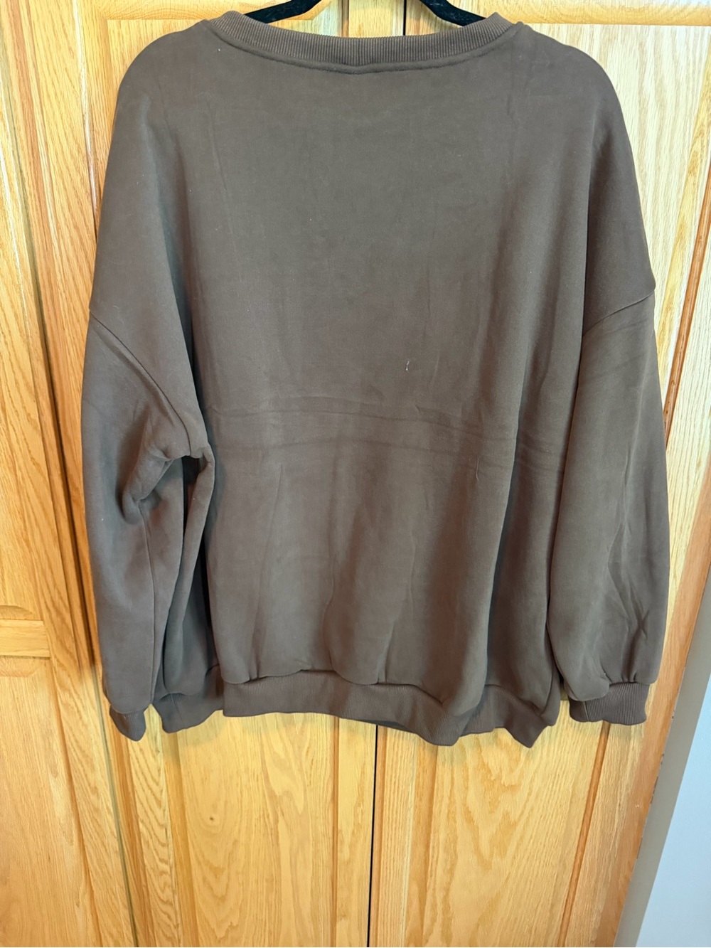 Oversized Brown Crewneck Sweater - xl - Picture 2 of 2